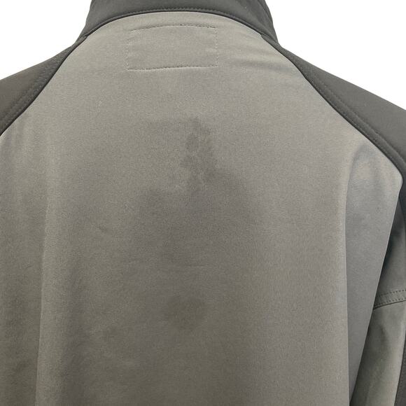 Hand Printed Upcycled 3XL Red Poppy Flower Weatherproof Full Zip Jacket - Picture 4 of 5